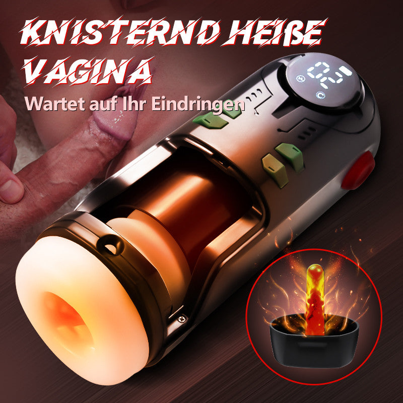 9 Stoßen Vibrieren Saugen Heizen Masturbator Cup