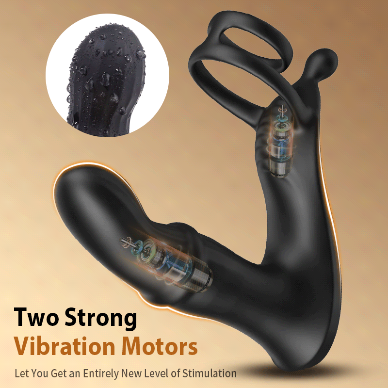 Cyclone - Thrusting Prostate Massager With Double Cock Rings Non-Toxic & Worry-Free