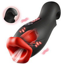 Load image into Gallery viewer, Enchantment - 9 Vibrations 4 Suctions Clamping Suction Oral Simulation Male Masturbator