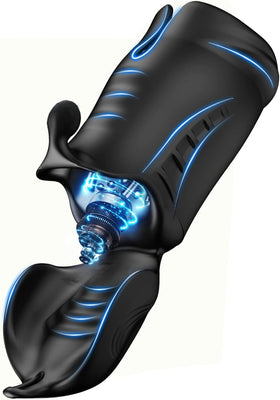 3-in-1 Penis-Trainer Mit 10 Vibrationsmodi Neuer Masturbator Electric Glans Vibrator Zwei-Wege-Vibrator Penis-Verzögerungs-Trainer Eichelmassagegerät Penisstimulation geeignet für männliche