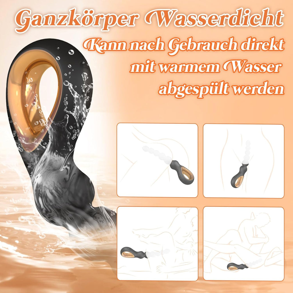 Analkugeln Analkette mit 6 Anal Beads, Sex Spielzeug anal Vibrator Prostata Stimulation Männer Analplug Sexspielzeug Buttplug Analplugs Analspielzeuge, Analvibratoren für Männer Anfänger Die Paare