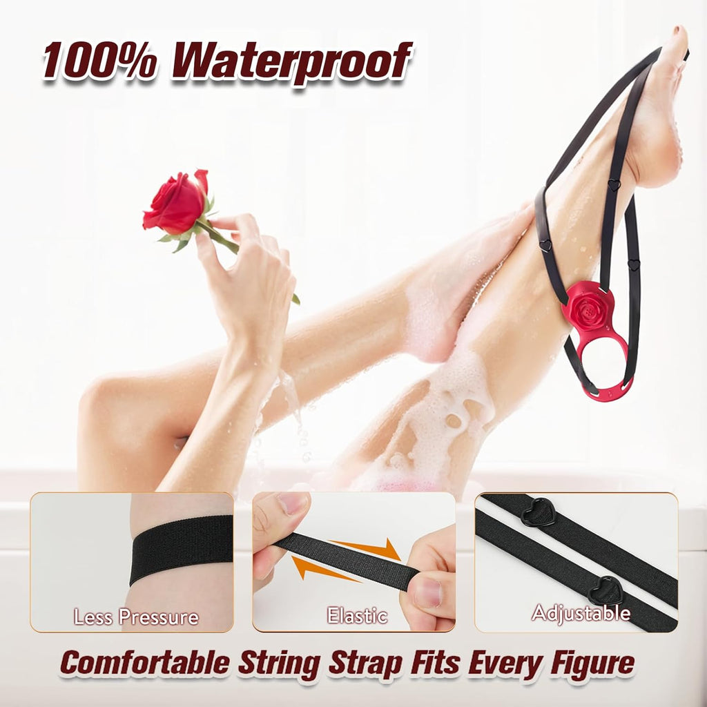 Couples Rose App Remote Control Wearable Vibrator, Couple Women Adult Sex Toys Games for Men, Hands Free Panty Clitoris Vibrator Vibrating Cock Ring, ZOOPLOU BDSM Female Sex Toy