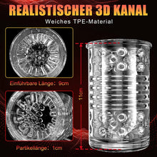 Load image into Gallery viewer, Elektrischer Masturbator Mann Handfrei Cup mit 7 Modi Teleskop und Rotation