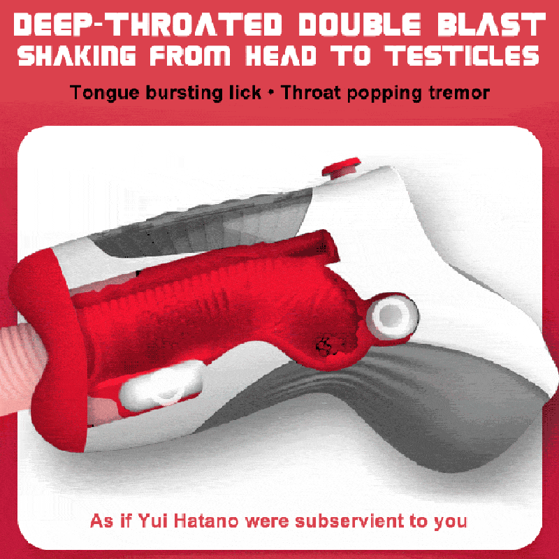 Vakuum Beheizter Deepthroat Control Oralsex-Masturbator mit 7 Vibrations- und 3 Saugmodi
