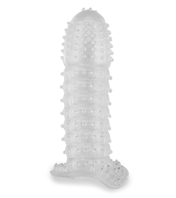 Penishülle mit Noppen und Rillen Crystal
